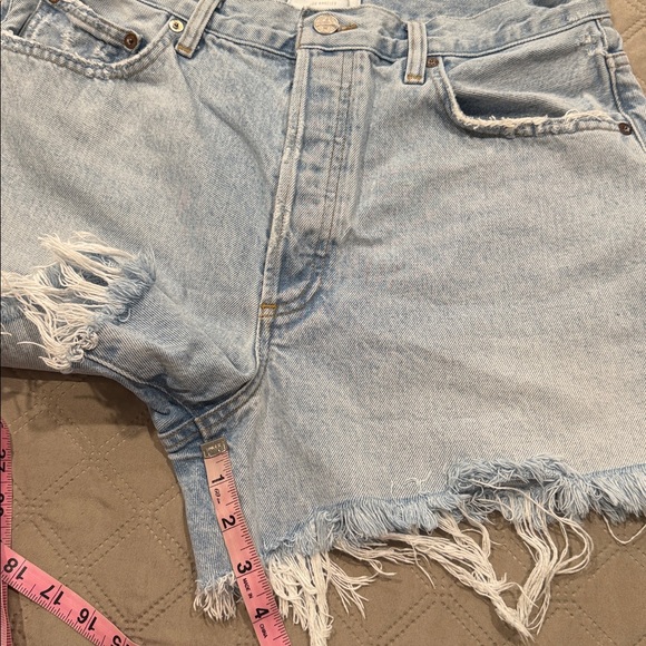 Agolde Light Blue Button-Fly Short - Picture 7 of 12